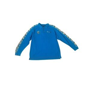 Vintage Coogi Embroidered Mask Long Sleeve Polo Shirt XXL